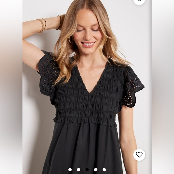 Rails Black  Clementine Eyelet Midi Dress - Picture 2 of 10